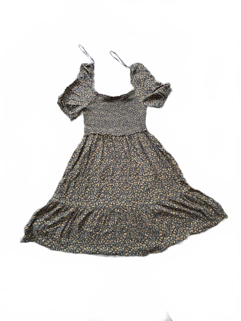 Time And True Blue off the shoulder prairie dress